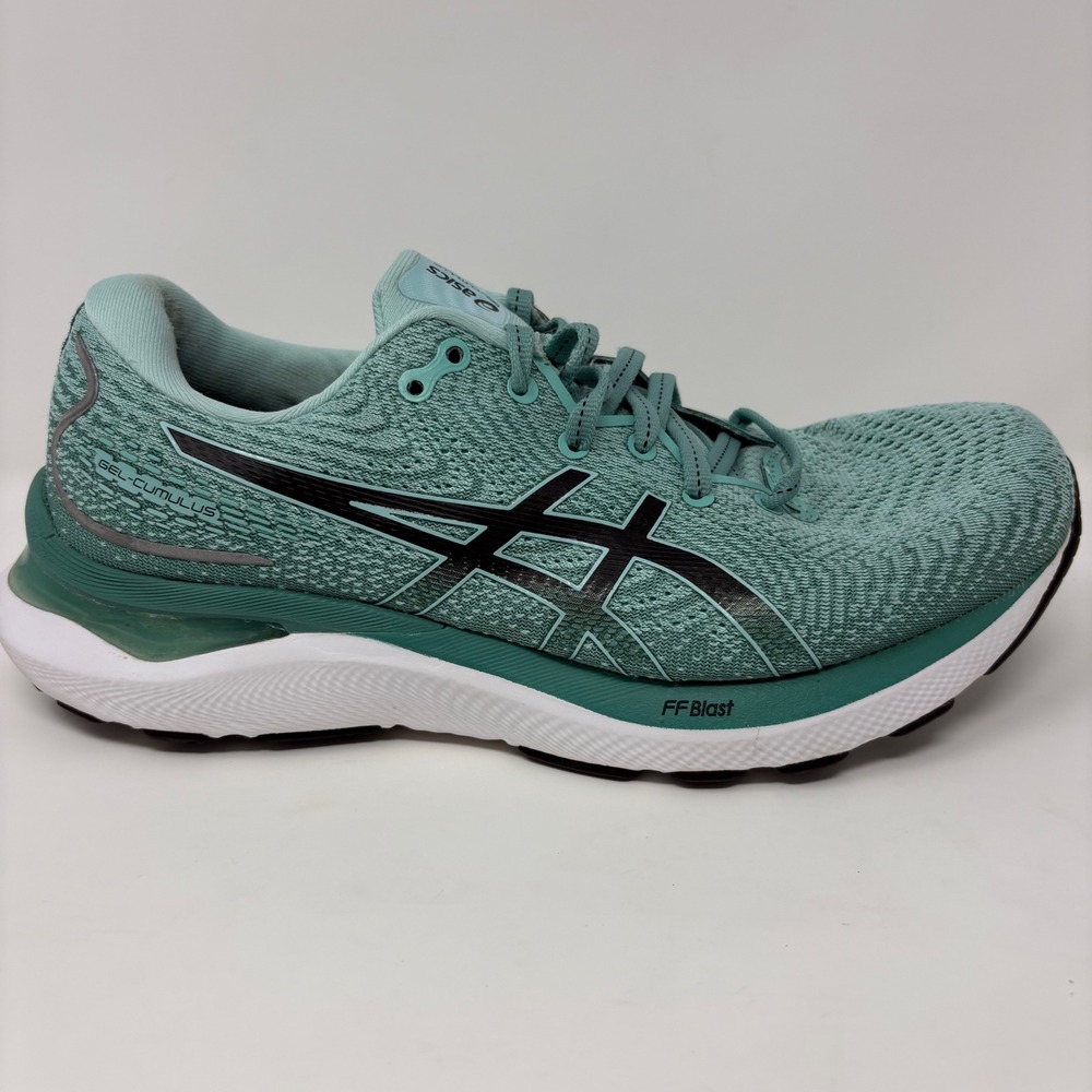 ASICS Gel-Cumulus 24 Womens Size 8 Wide Green Black Running Shoes (1012B205)